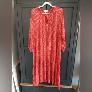 Red Patterned Women's Dress